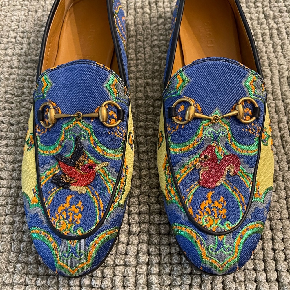Gucci Horsebit accent printed loafer 38.5